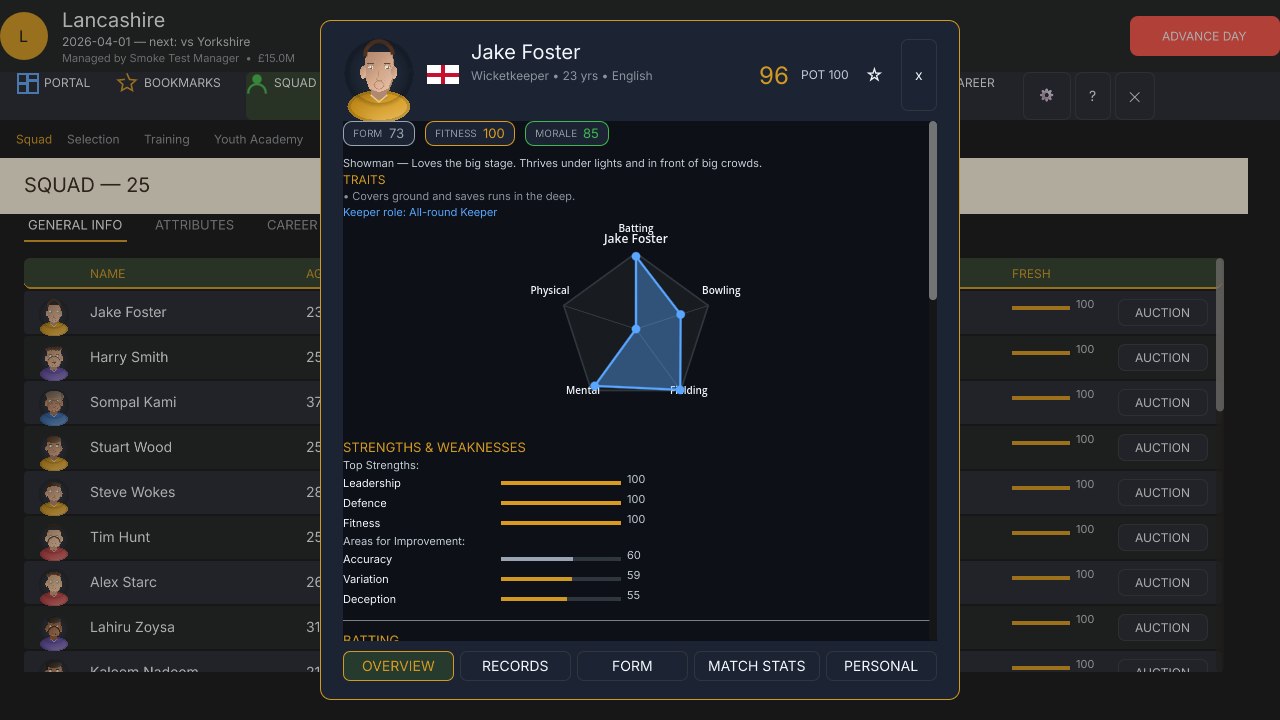 Stumped!, managing the club squad